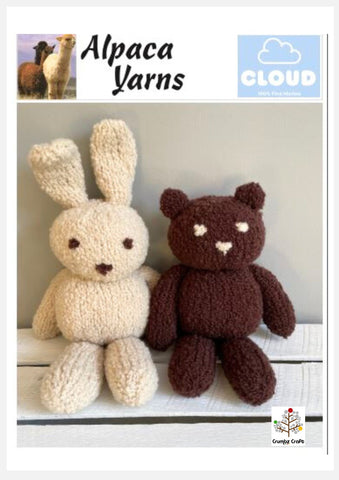 2507 Cloud Teddy & Rabbit (e-pattern)