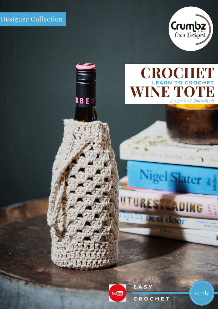 COD052 Crochet Wine Tote (e-pattern + video tutorial)