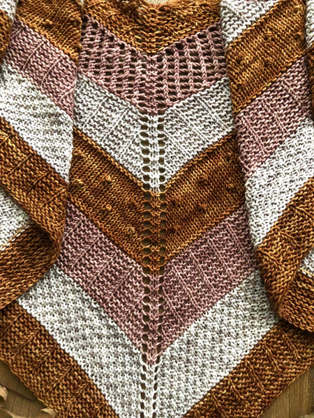 Strata Shawl in 3 Colours (e-pattern)