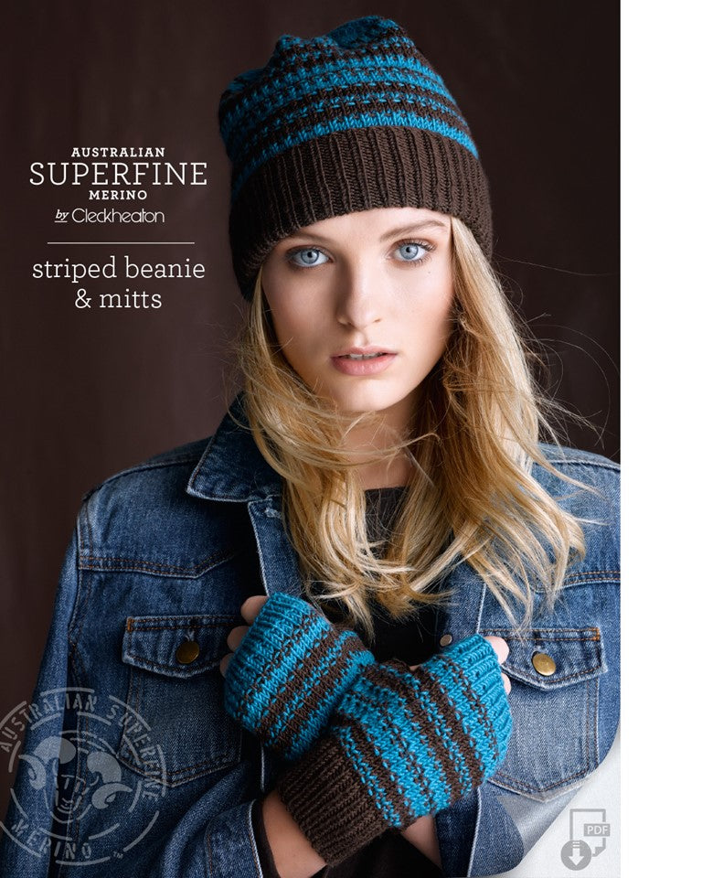 431 Striped Beanie & Mitts Leaflet