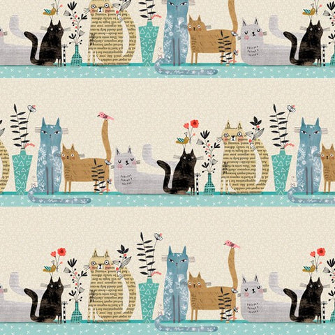 It’s Raining Cats and Dogs Cat's Together Stripe 3307