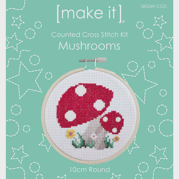 Mushroom Cross Stitch Kit 585249-CS25