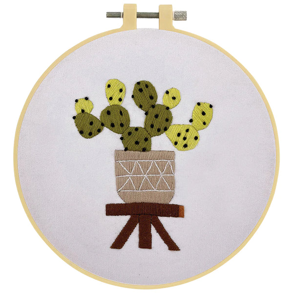 Embroidery Kit Cactus Pot 15cm