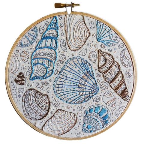 Colour Me in Embroidery Shell Art 585292