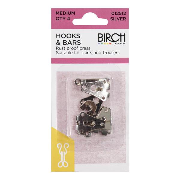 Hooks & Bars Medium Silver Qty 4 012512