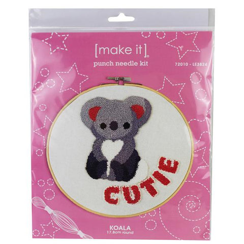 Punch Needle Kit Koala 17.8cm round 72010