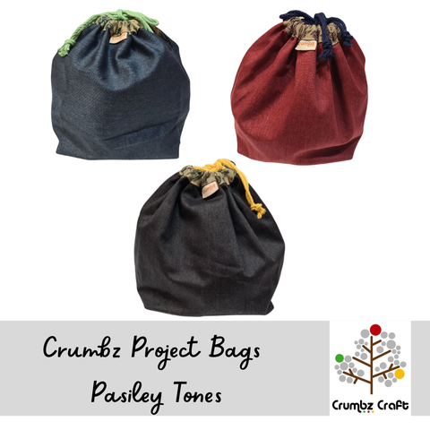 Crumbz Project Bag | Paisley Tones