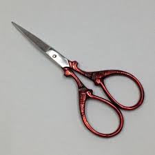 Embroidery Scissors Ornate Red