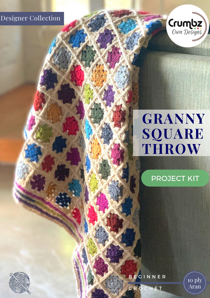 Clover Granny Square Throw Kit