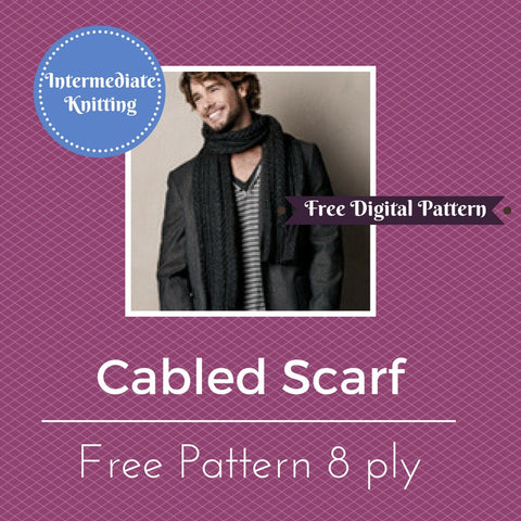 Cabled Scarf for Guys (free e-pattern)