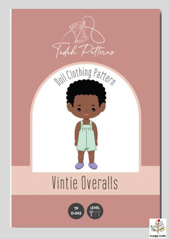 TPD002 Doll Vintie Overalls Pattern