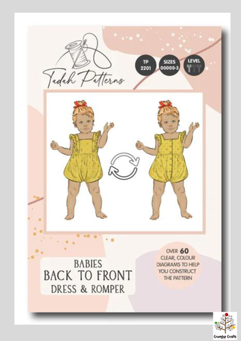 TP2201 Babies Back to Front Dress & Romper Pattern