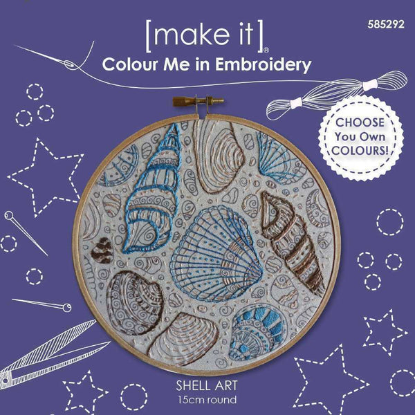 Colour Me in Embroidery Shell Art 585292