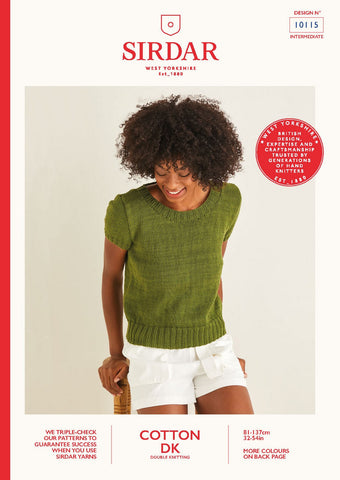 10115 Knitted Short Sleeve Top Leaflet